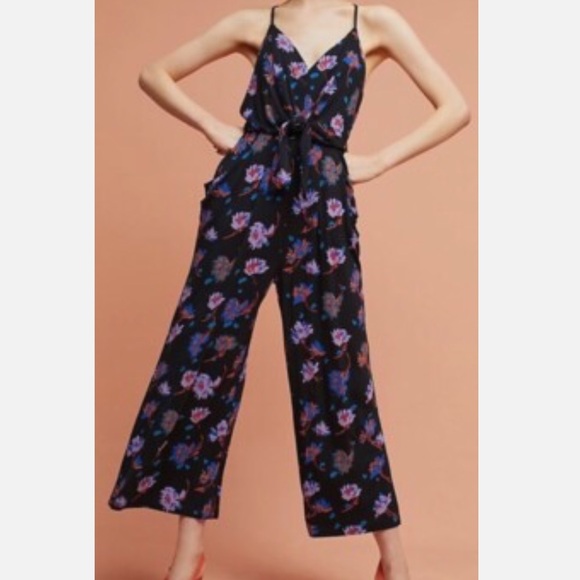 Anthropologie Moulinette Soeurs Floral Willa Tie Waist Romoer Jumpsuit - Picture 2 of 8